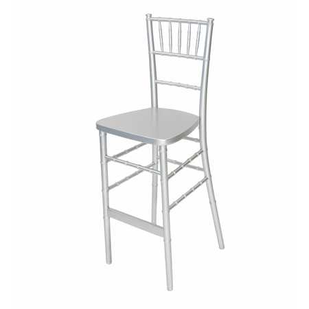 ATLAS COMMERCIAL PRODUCTS Chiavari Bar Stool, Silver CBS4SLV